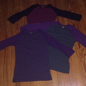 Lot of 3 LL COOL J 3/4 sleeve shirts